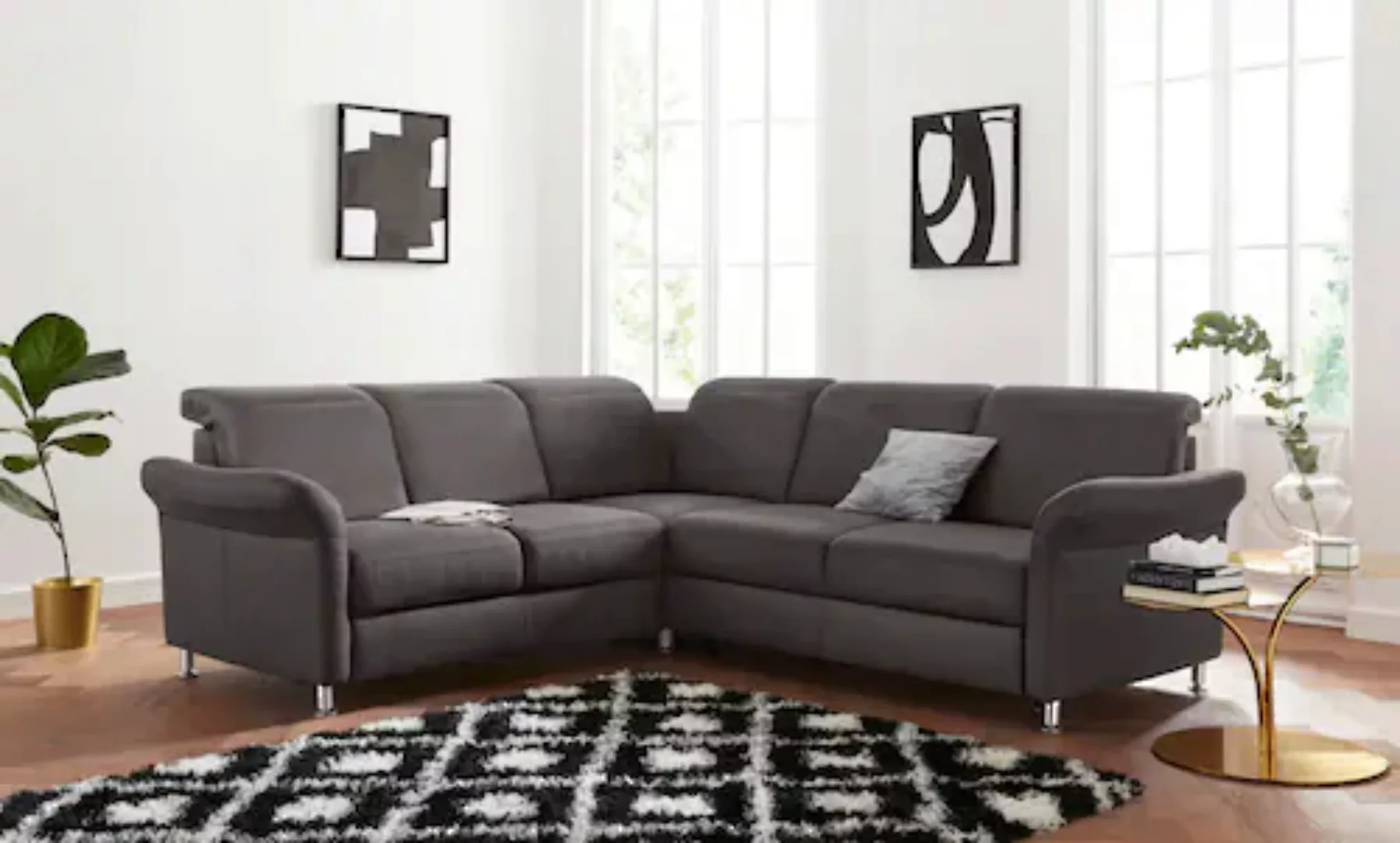 sit&more Ecksofa »Darwin L-Form«, inklusive Federkern, wahlweise mit Kopfte günstig online kaufen