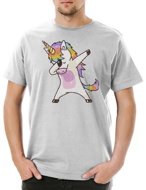 Urban Backwoods Print-Shirt Unicorn Dab I Herren T-Shirt Einhorn Regenbogen günstig online kaufen