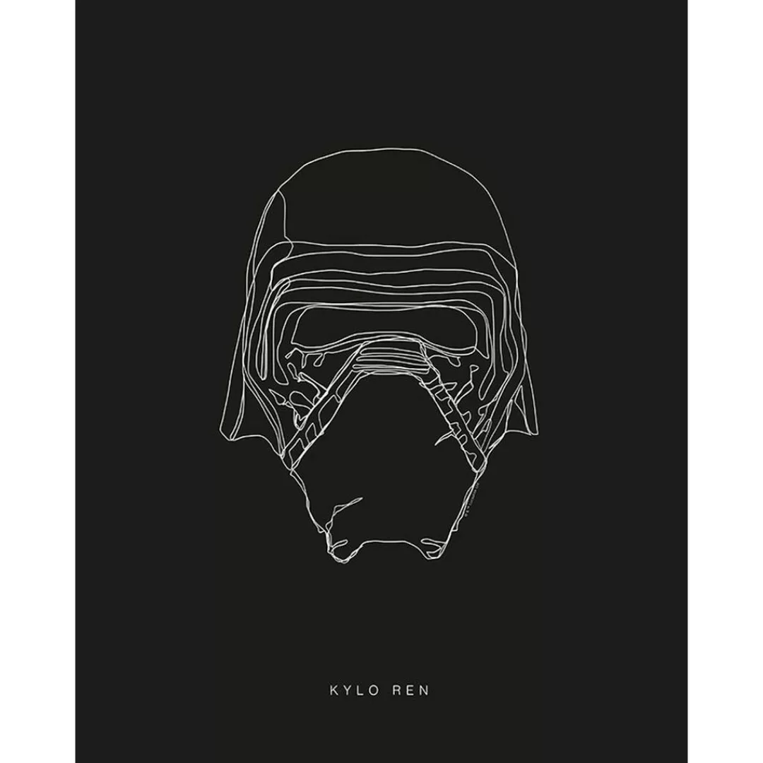 Komar Poster Star Wars Lines Dark Side Kylo Star Wars B/L: ca. 40x50 cm günstig online kaufen