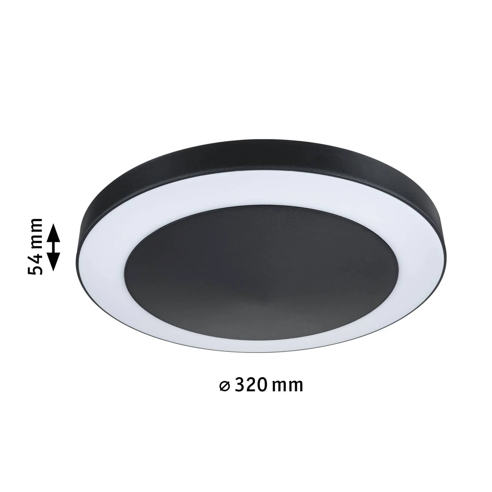 LED Deckenleuchte Circula in Anthrazit 14W 1800lm IP44 mit Bewegungsmelder günstig online kaufen