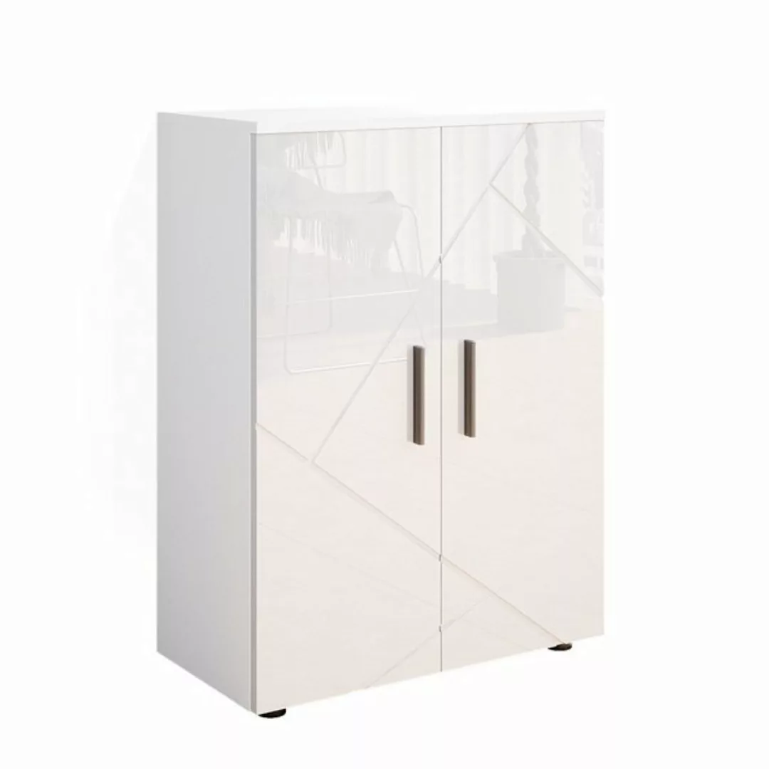 Vicco Midischrank Irma, Weiß Hochglanz, 60 x 81 cm günstig online kaufen