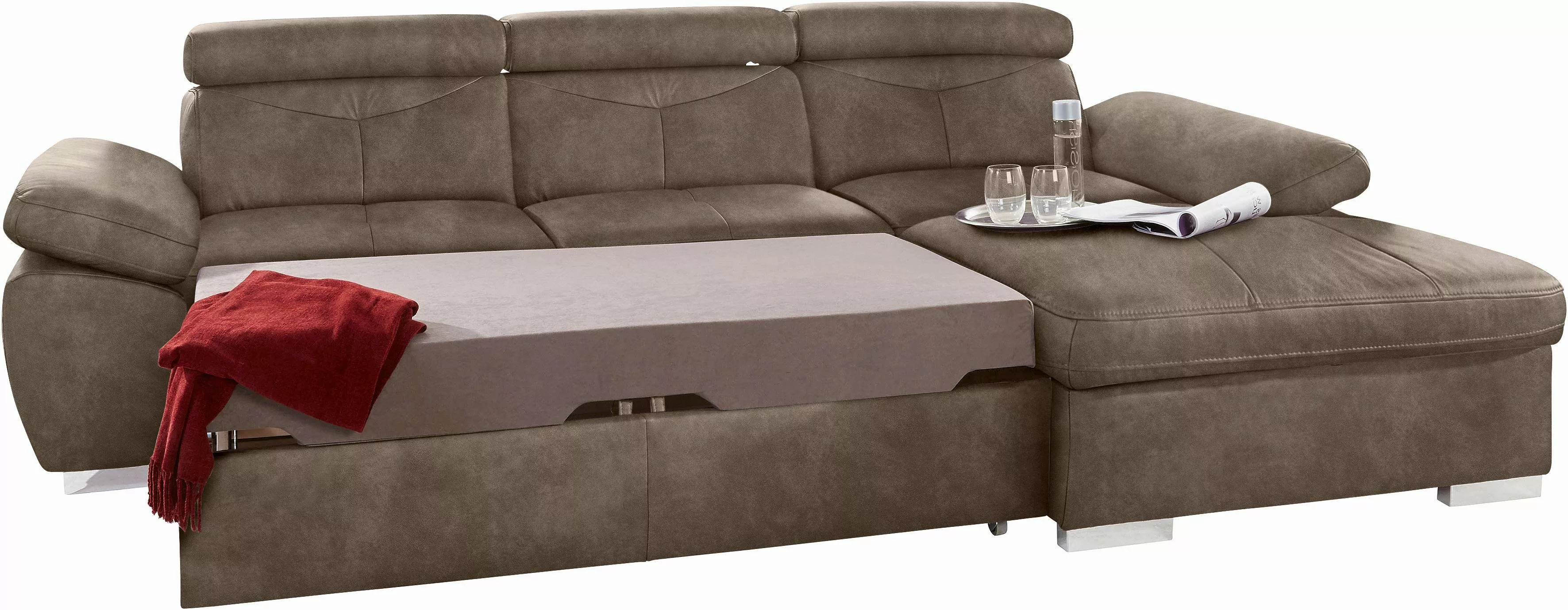 exxpo - sofa fashion Ecksofa "Spring, super bequem, mit Armteil- und Kopfte günstig online kaufen
