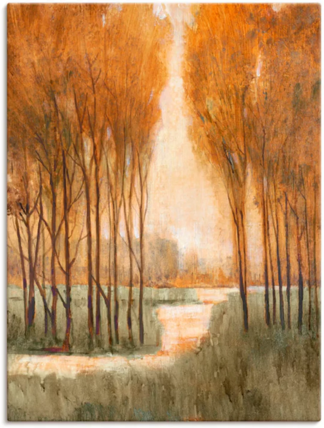 Artland Leinwandbild "Goldener Wald I", Wald, (1 St.) günstig online kaufen