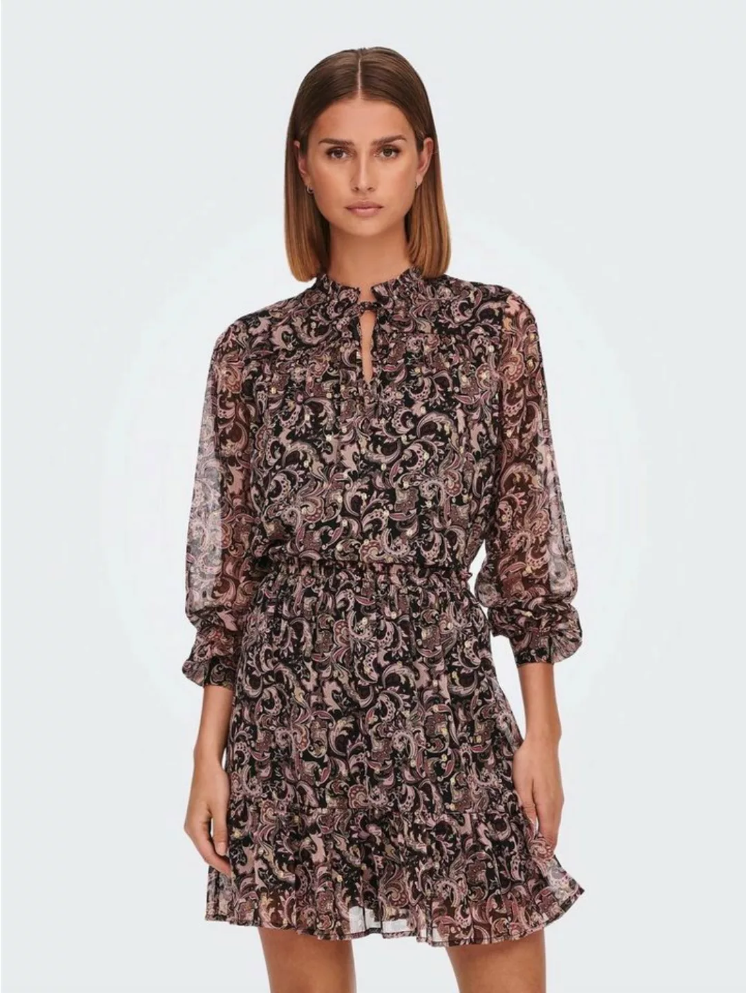 JACQUELINE de YONG Blusenshirt Langarm Bluse Print Paisley Muster V-Neck Tu günstig online kaufen