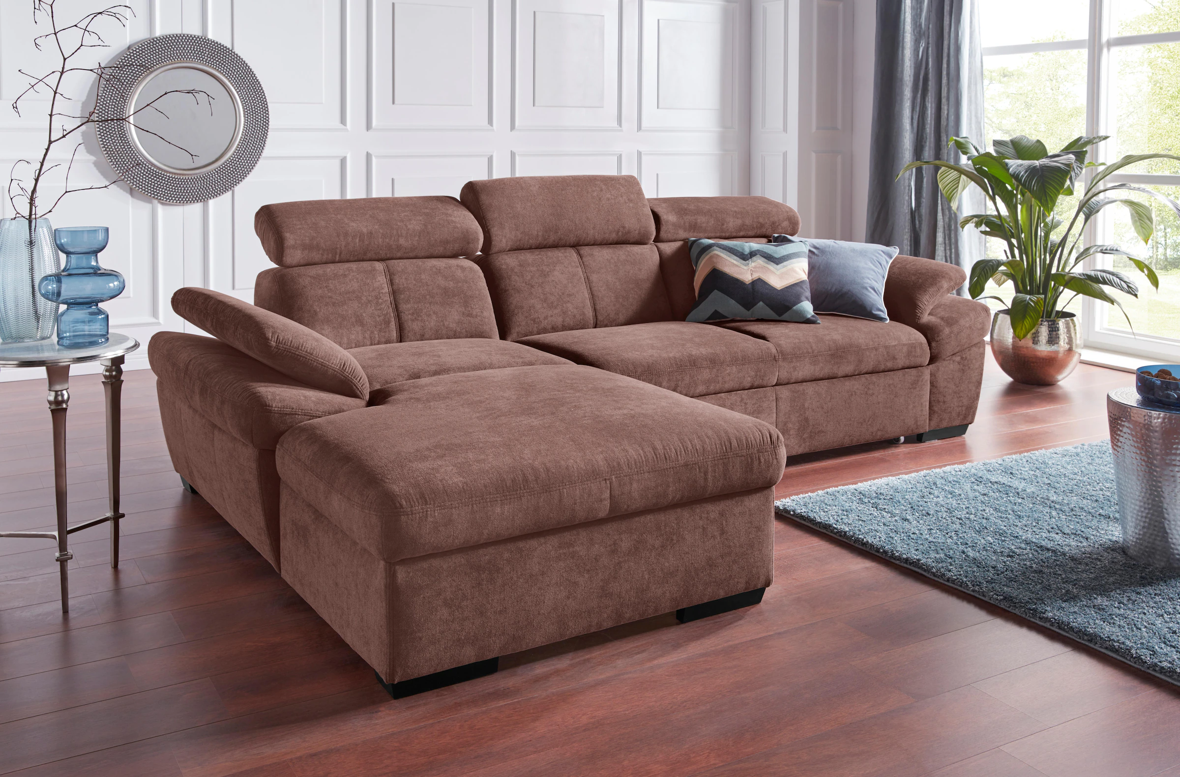 exxpo - sofa fashion Ecksofa "Salerno, inkl. Kopf- und Armteilverstellung, günstig online kaufen