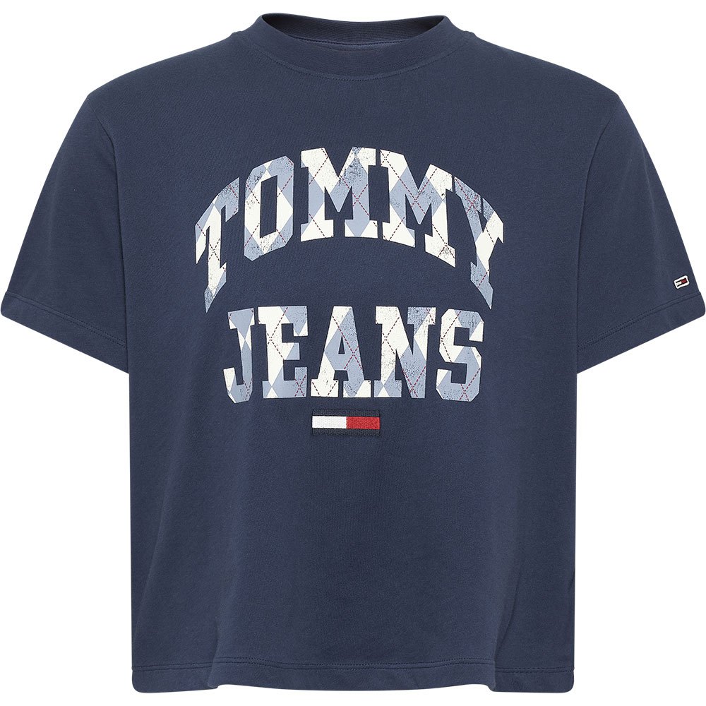 Tommy Jeans Classic College Argyle Kurzärmeliges T-shirt S Twilight Navy günstig online kaufen