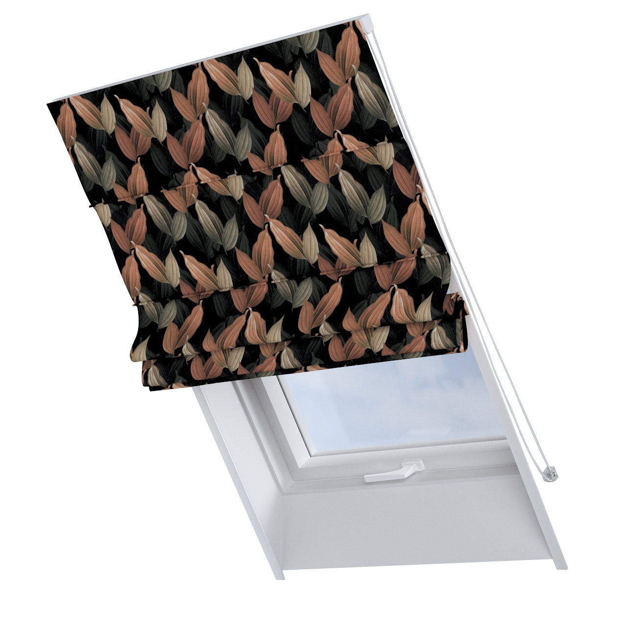 Dekoria Dachfenster-Raffrollo Rimini, schwarz- braun, 50 x 60 cm günstig online kaufen