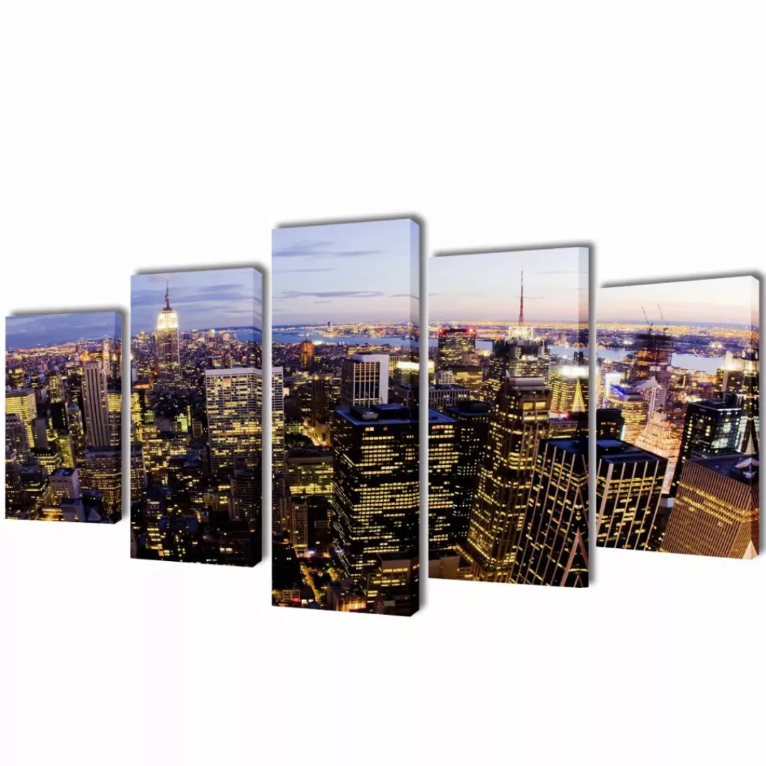 Bilder Dekoration Set Vogelperspektive Auf New York 100 X 50 Cm günstig online kaufen