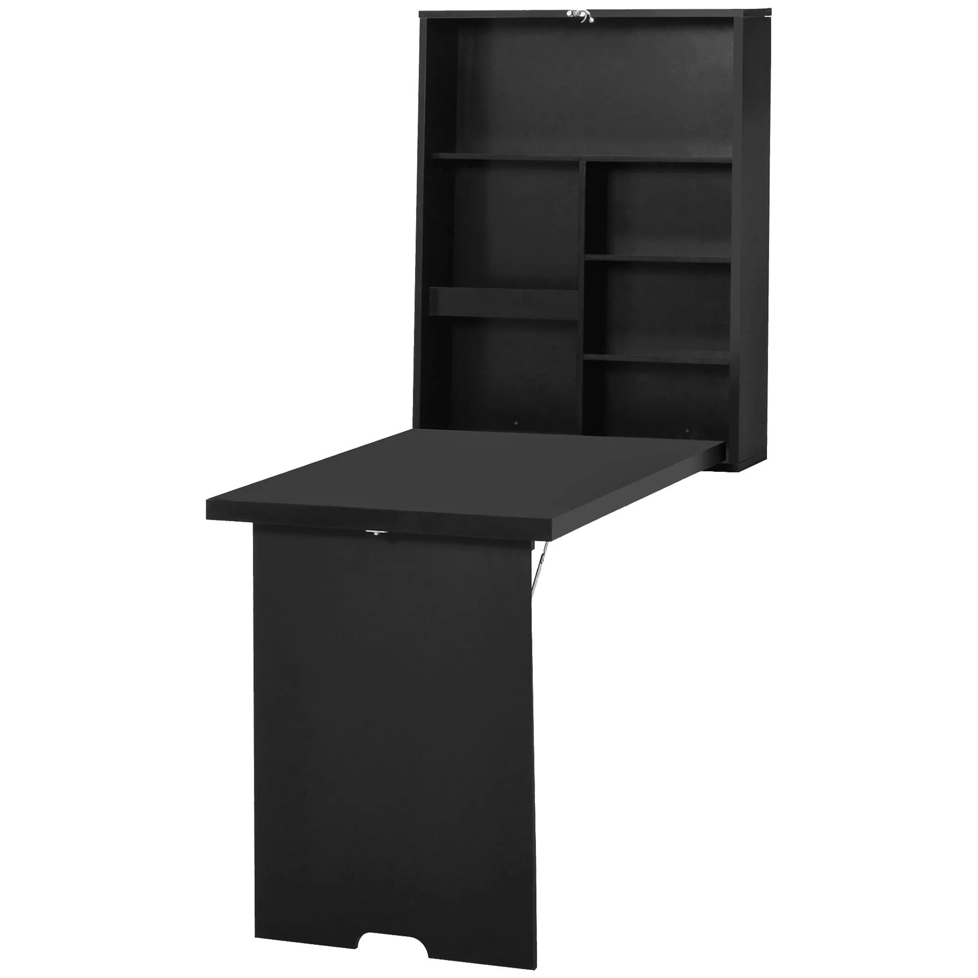HOMCOM Wandklapptisch Klappschreibtisch Computertisch mit Tafel Schwarz 60x günstig online kaufen