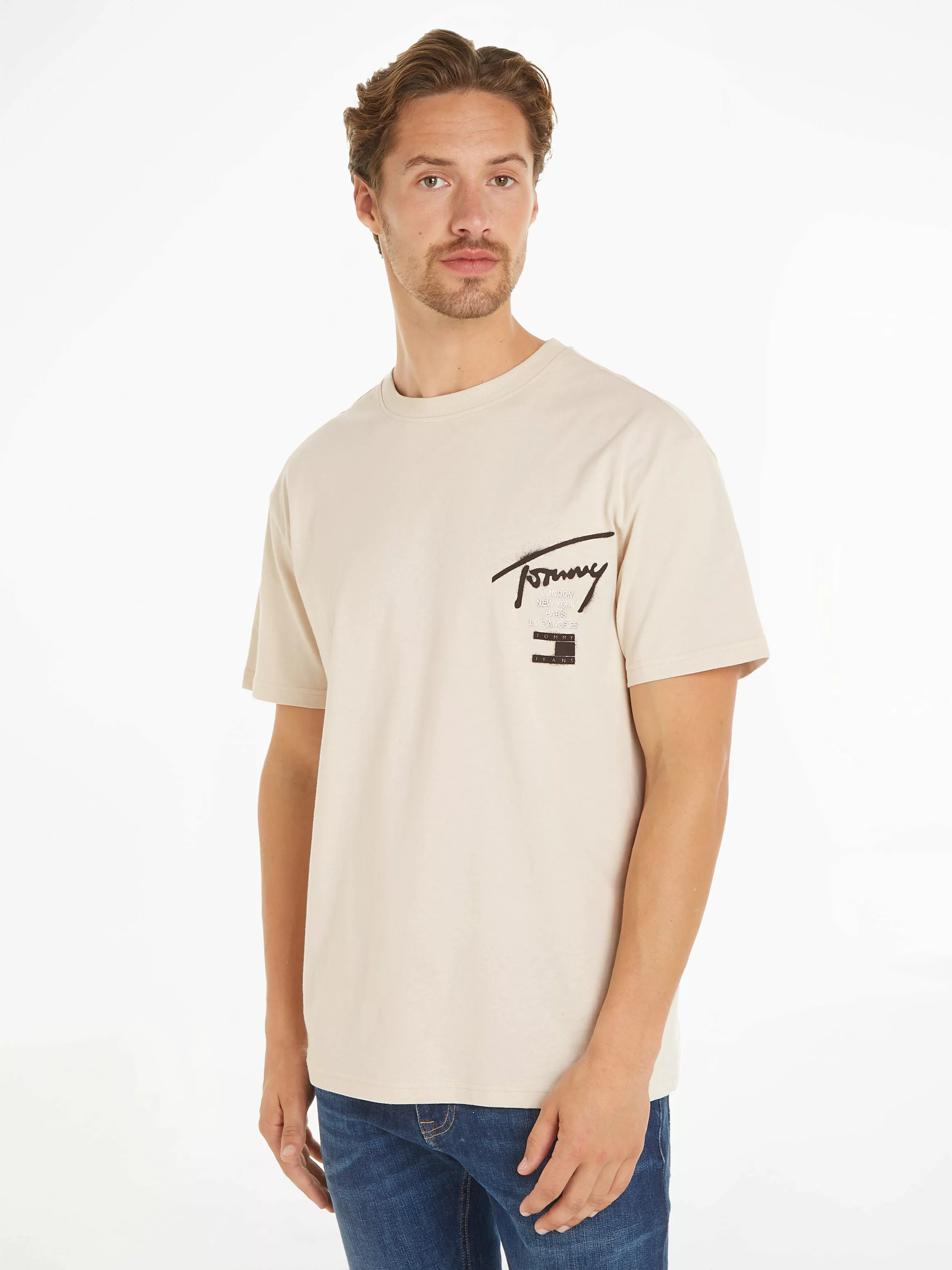 Tommy Jeans T-Shirt TJM REG GRAFFITI SIG TEE EXT mit Logoschriftzug günstig online kaufen