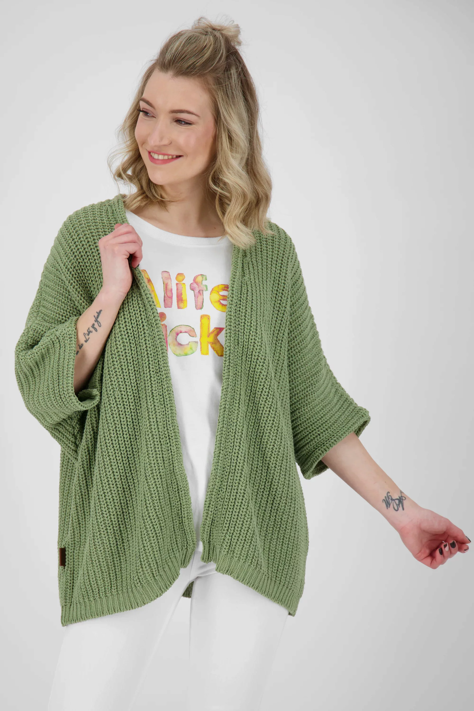 Alife & Kickin Strickjacke "MacyAK Knit Damen Strickjacke, Strickpullover" günstig online kaufen