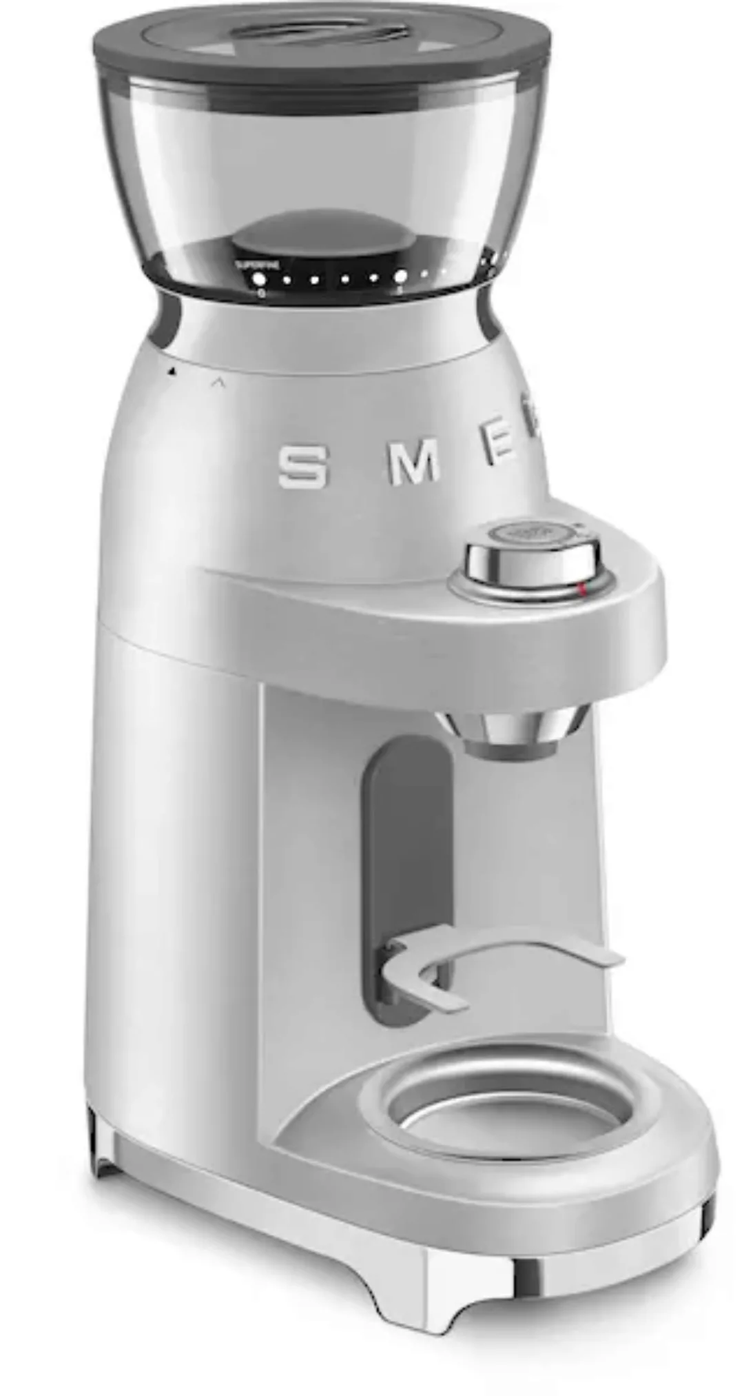 Smeg Kaffeemühle »CGF02SSEU«, 150 W, Kegelmahlwerk, 240 g Bohnenbehälter günstig online kaufen