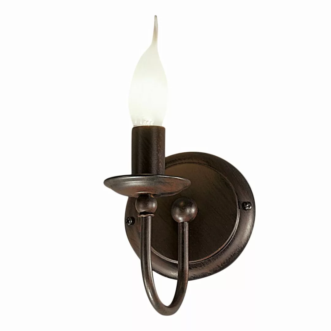 home24 Hans Kögl Wandleuchte Azienda Rost-Antik Metall Dimmbar 1-flammig E1 günstig online kaufen