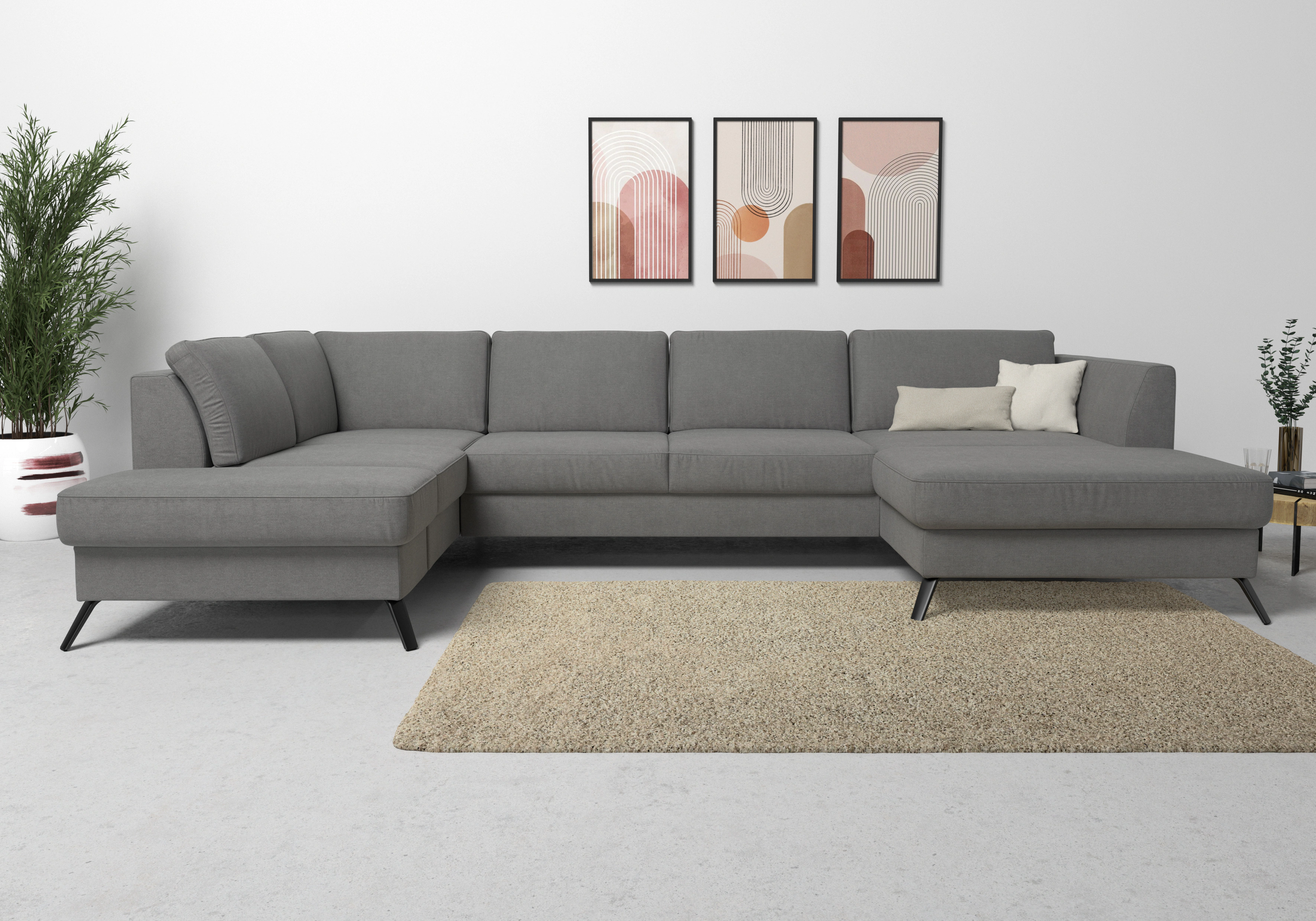 sit&more Wohnlandschaft "Olsen U-Form", inklusive Sitztiefenverstellung, wa günstig online kaufen