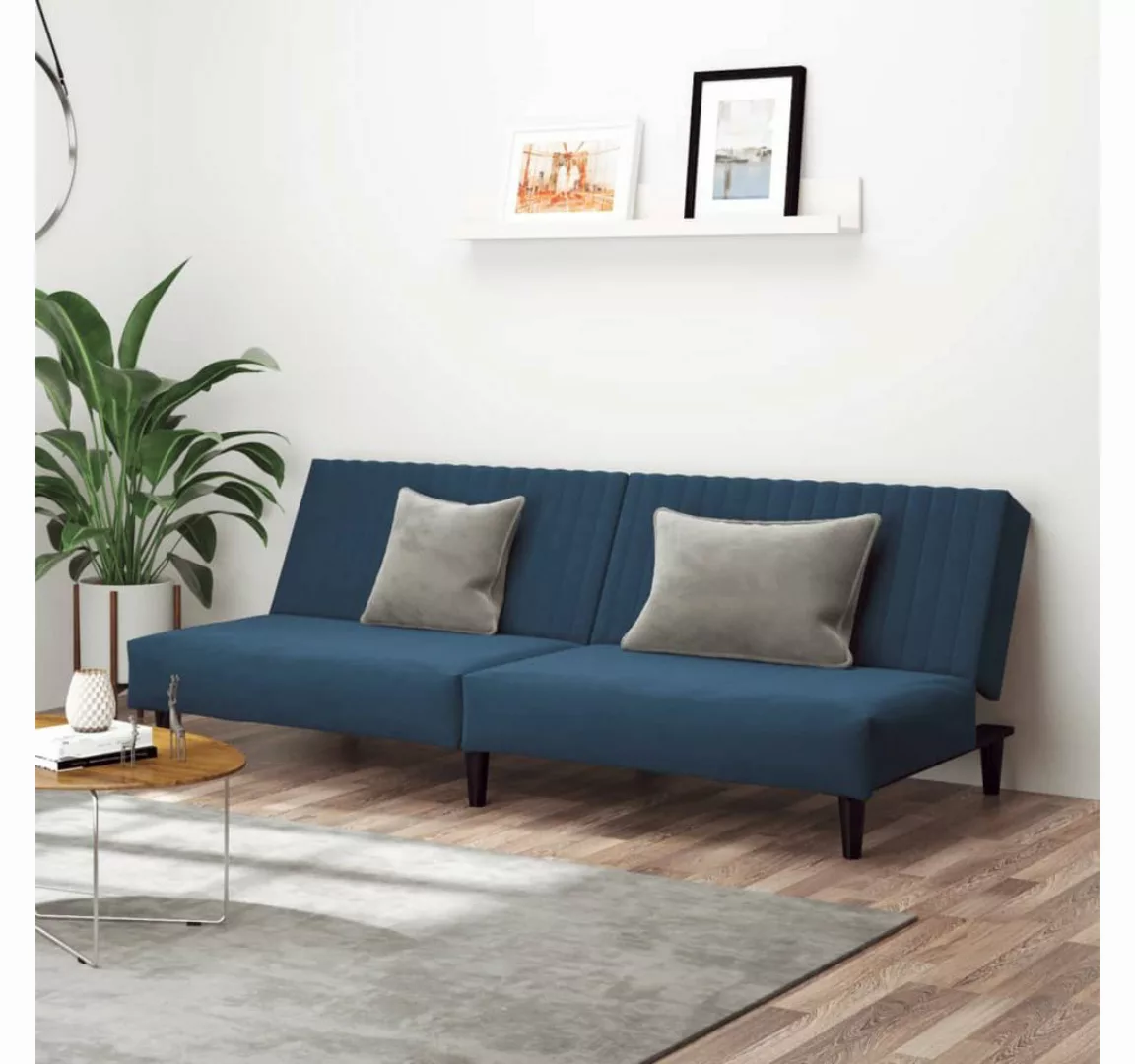 vidaXL Sofa Schlafsofa Sofa 2-Sitzer Samt, ohne Armlehnen günstig online kaufen