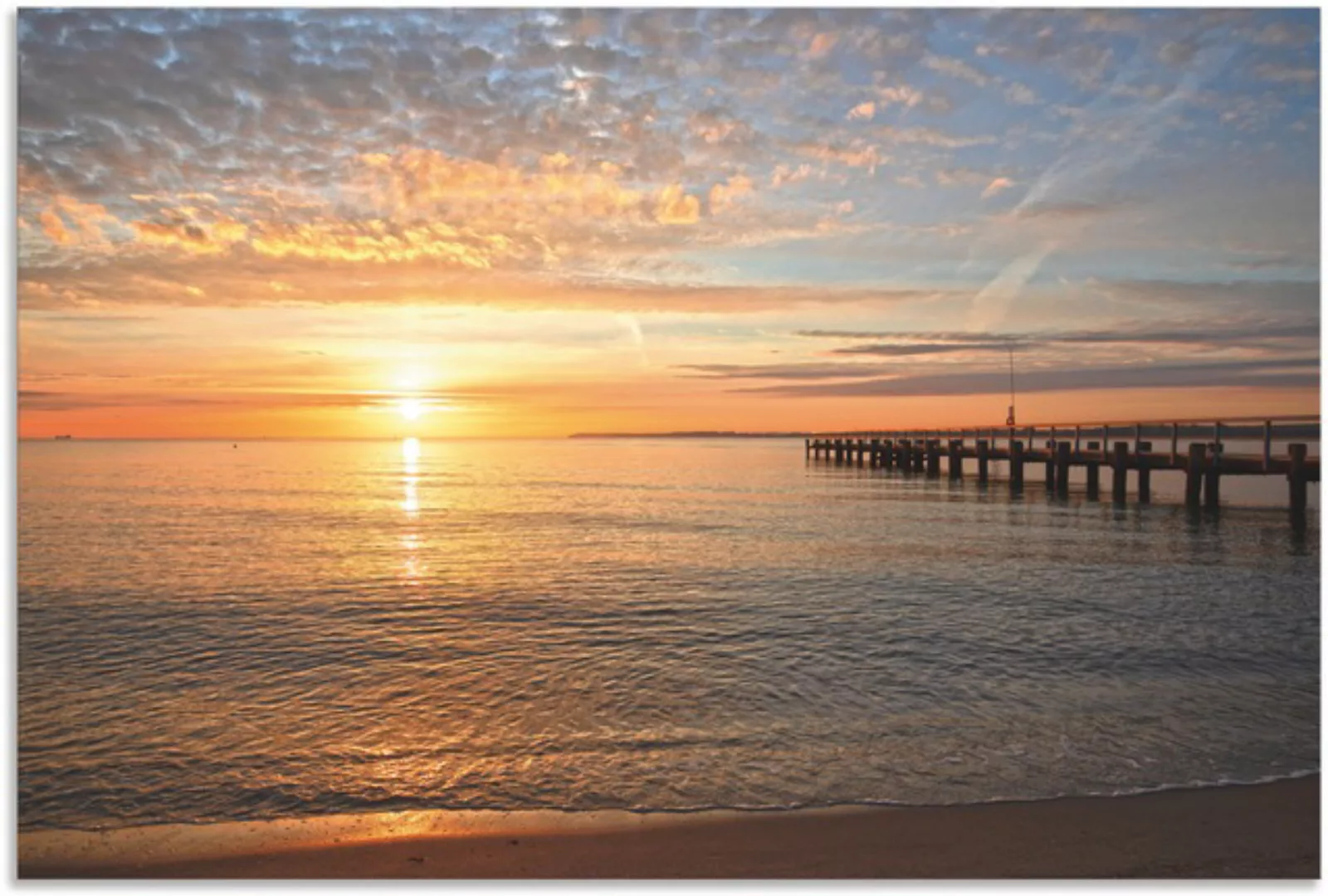 Artland Wandbild "Früh morgens an der Ostsee", Bilder vom Sonnenuntergang & günstig online kaufen