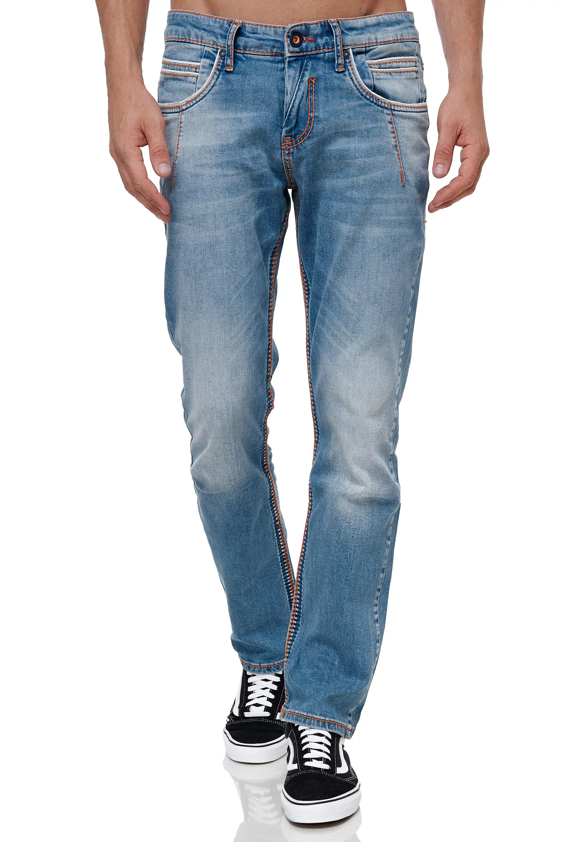 Rusty Neal Straight-Jeans, in modischer Used-Optik günstig online kaufen