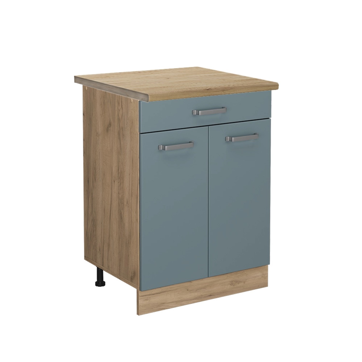 Vicco Unterschrank R-Line, Blau-Grau/Goldkraft Eiche, 60 günstig online kaufen