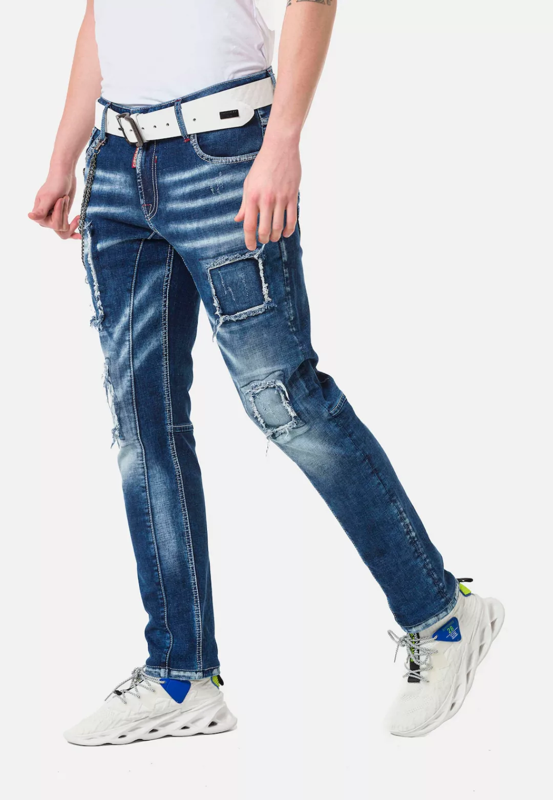 Cipo & Baxx Straight-Jeans, im coolen Used-Look günstig online kaufen