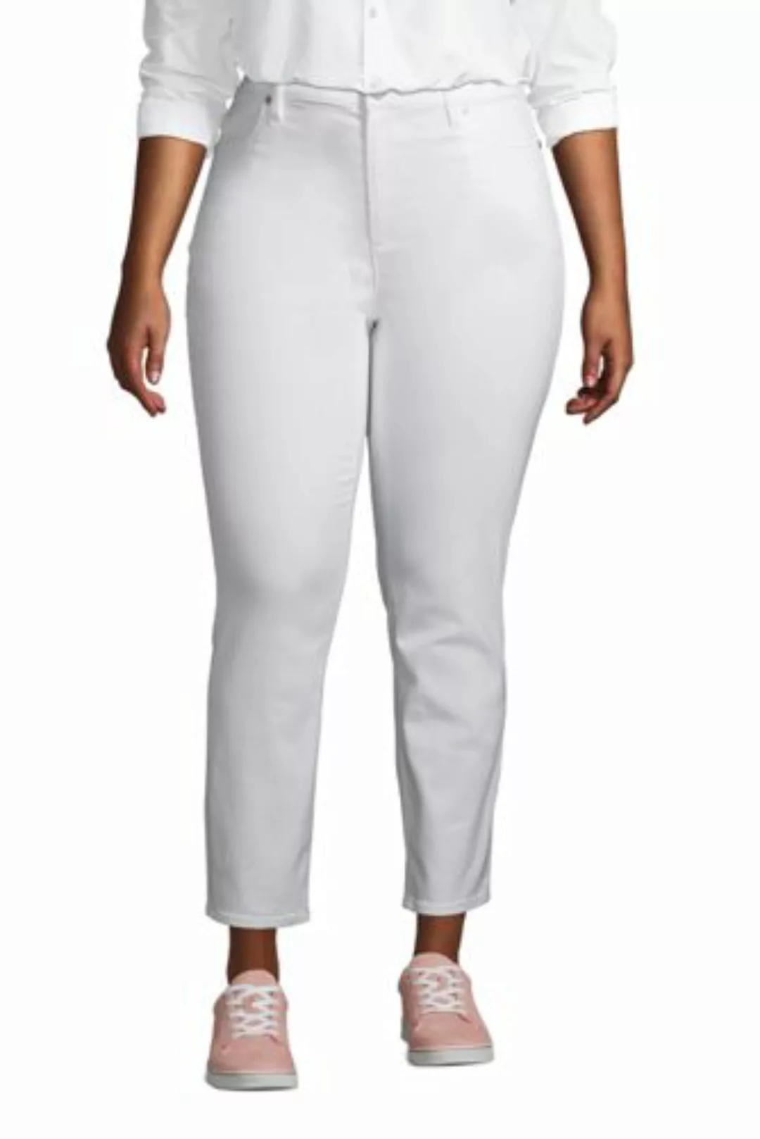 Slim Fit Öko Jeans High Waist in großen Größen, Damen, Größe: XL Plusgrößen günstig online kaufen