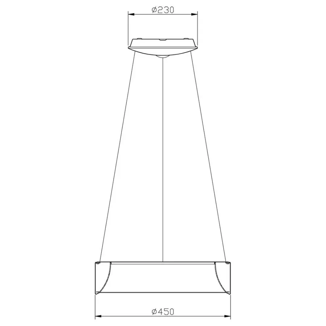 LED Pendelleuchte Sculptoris 45 in Weiß-Matt 26W 1300lm 4000K günstig online kaufen