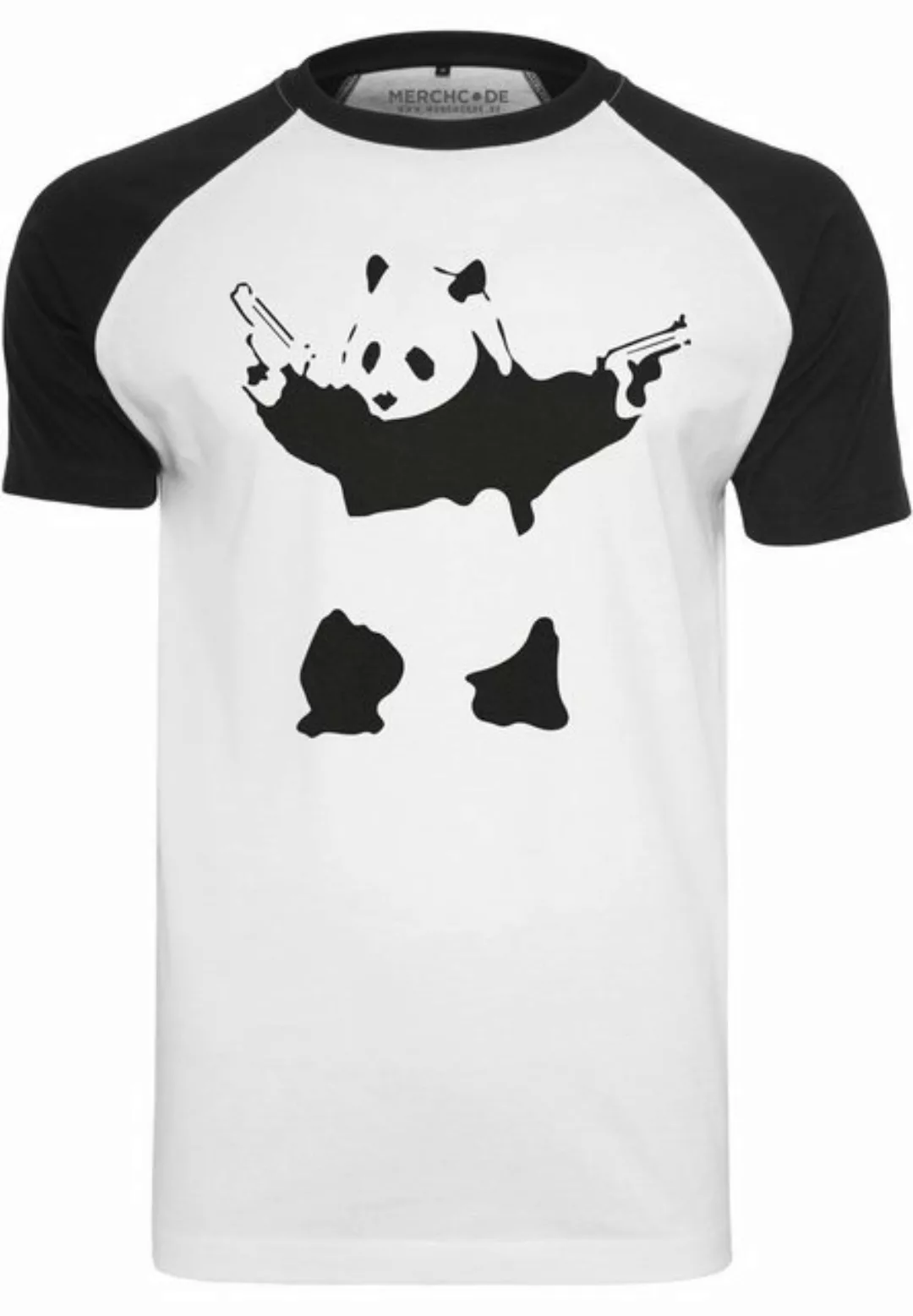 Merchcode Banksy Panda Raglan Tee MC092 White günstig online kaufen