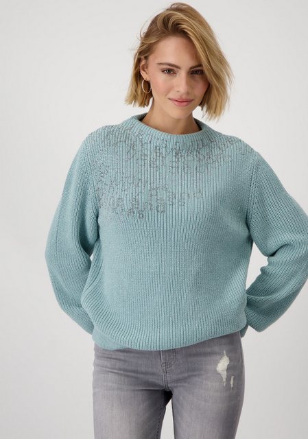 Monari Strickpullover, mit Schmuckschrift günstig online kaufen