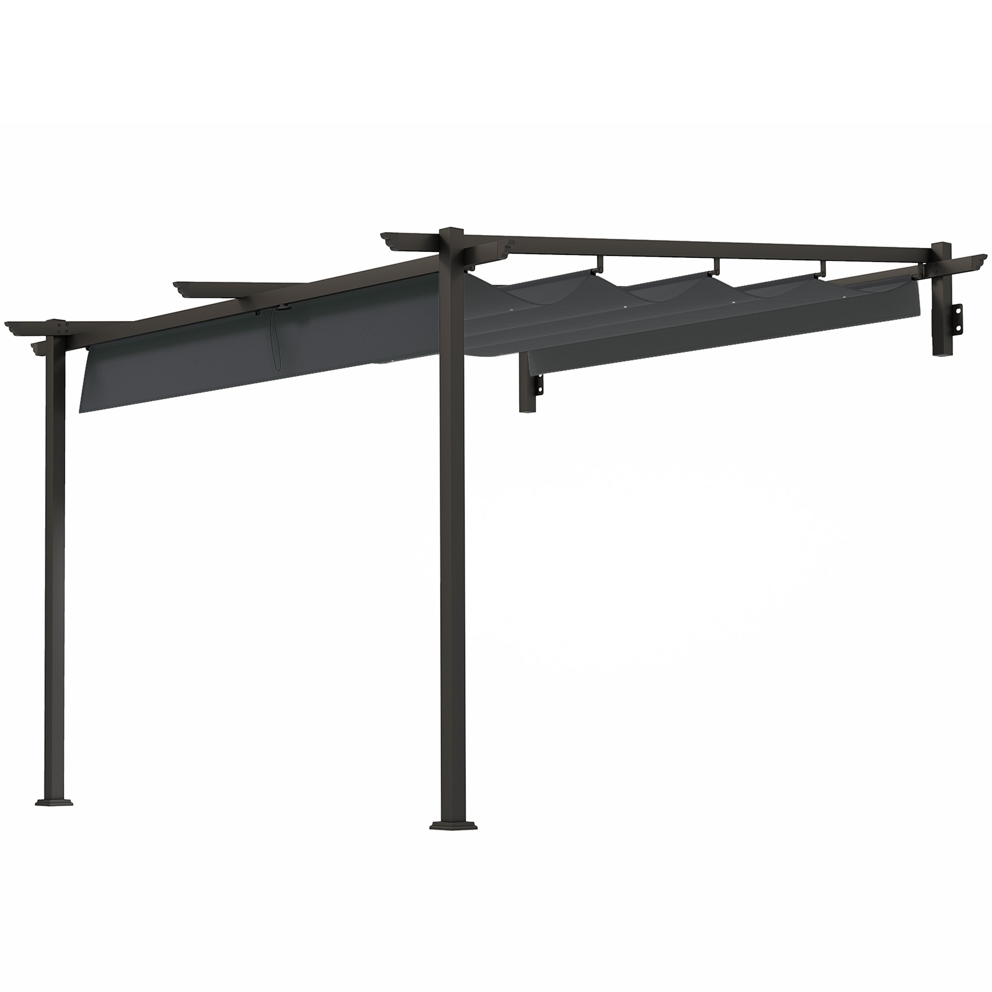 Outsunny Terrassendach Pergola ca. 3x3m Terrassendachung, Garten Pavillon a günstig online kaufen