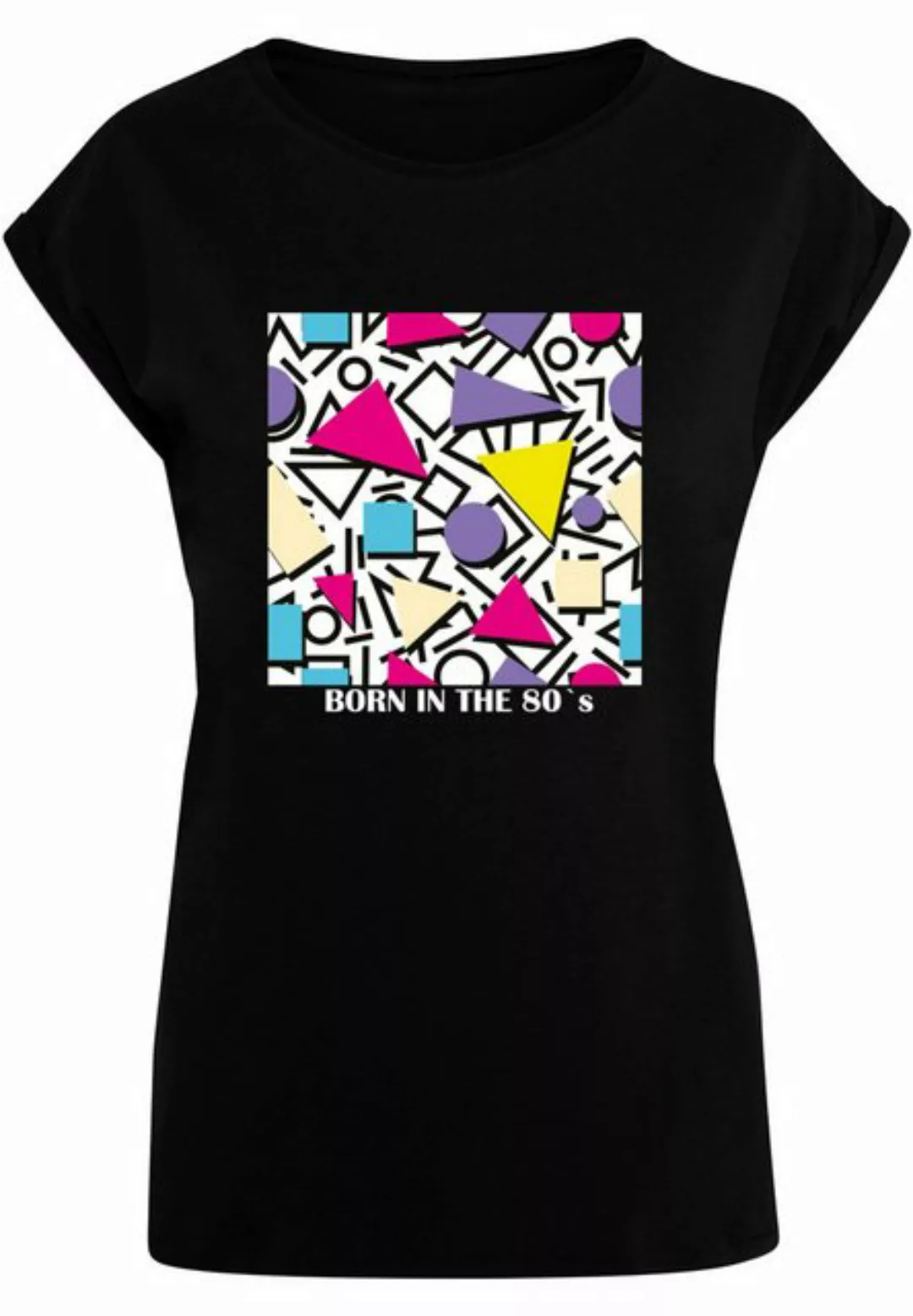 MisterTee T-Shirt MisterTee Damen Ladies Geometric Retro Extended Shoulder günstig online kaufen