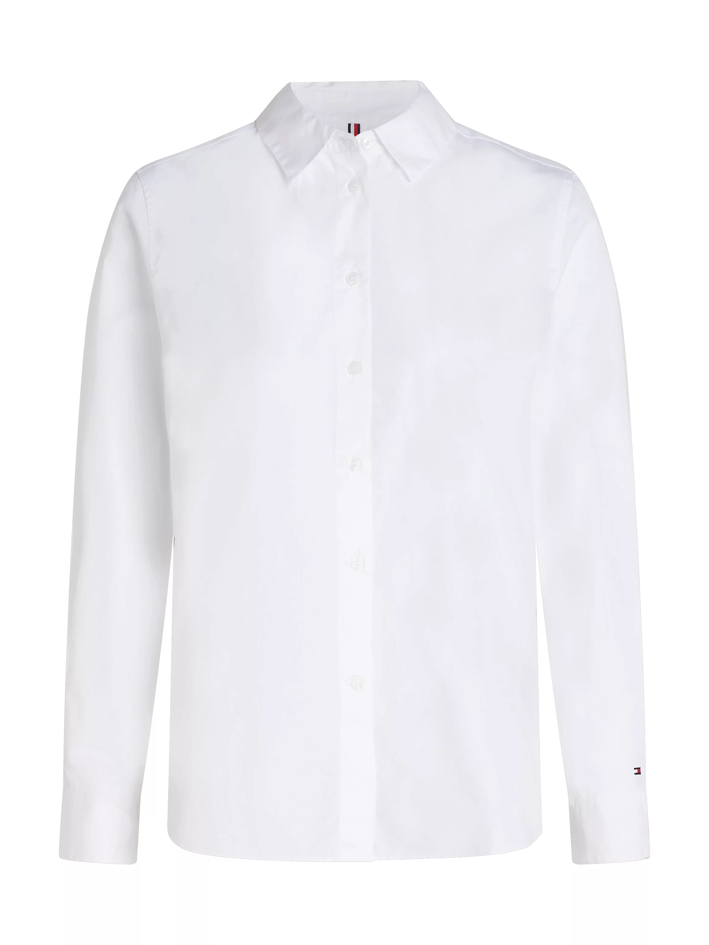 Tommy Hilfiger Hemdbluse "ESS POPLIN REGULAR SHIRT", mit Popeline, gestickt günstig online kaufen