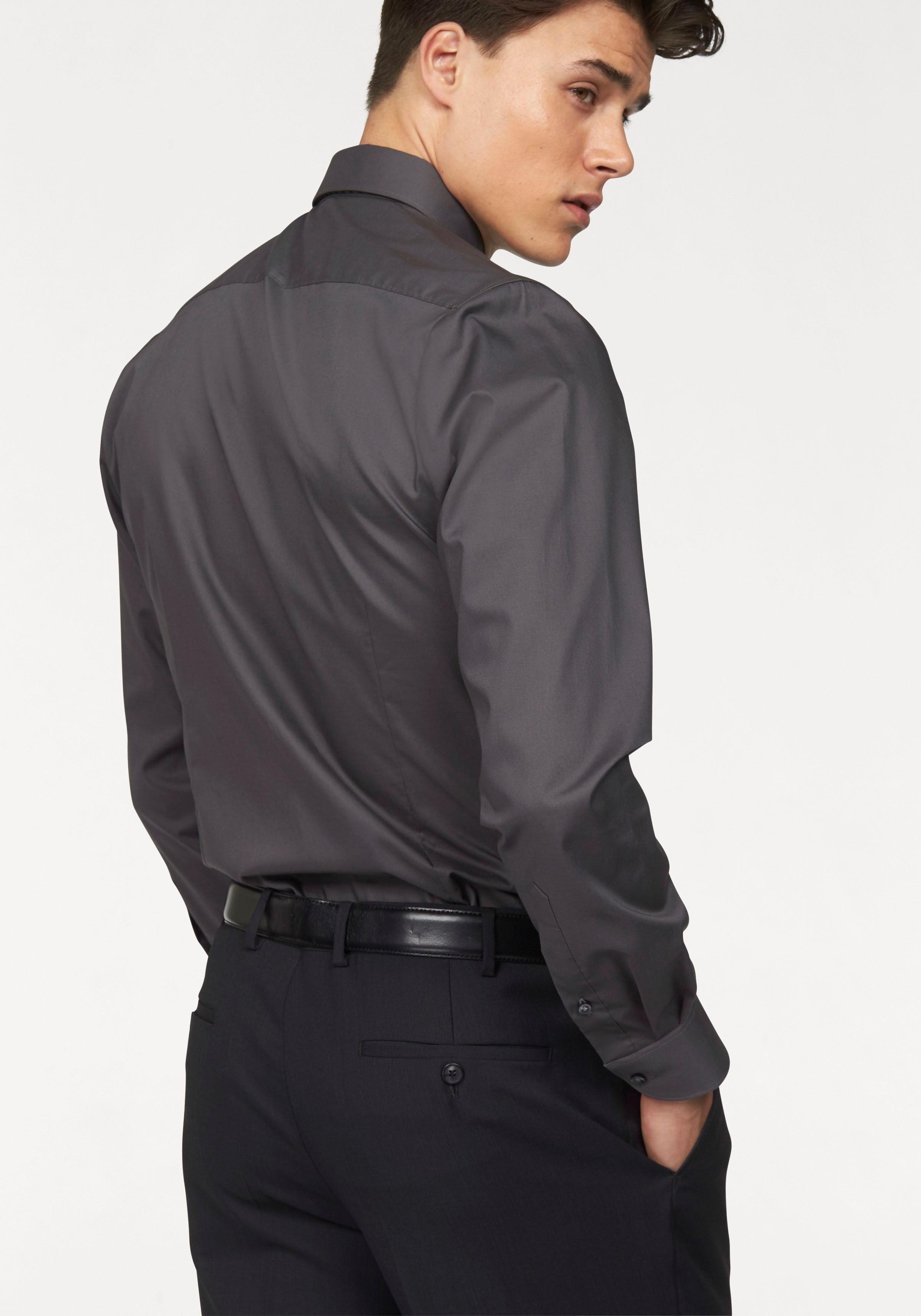 Bruno Banani Langarmhemd Slim-fit Formbeständig durch günstig online kaufen