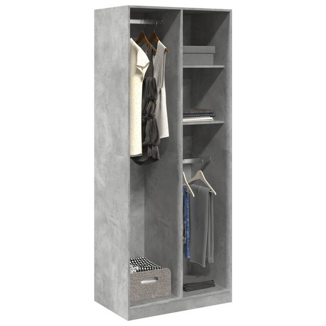 vidaXL Kleiderschrank Kleiderschrank Betongrau 80x50x200 cm Spanplatte günstig online kaufen