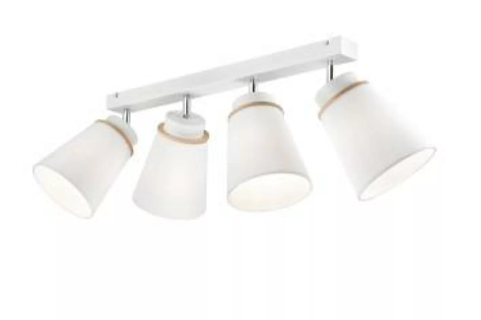 Deckenstrahler Weiß Holz 4-flmg Modern Lampe günstig online kaufen