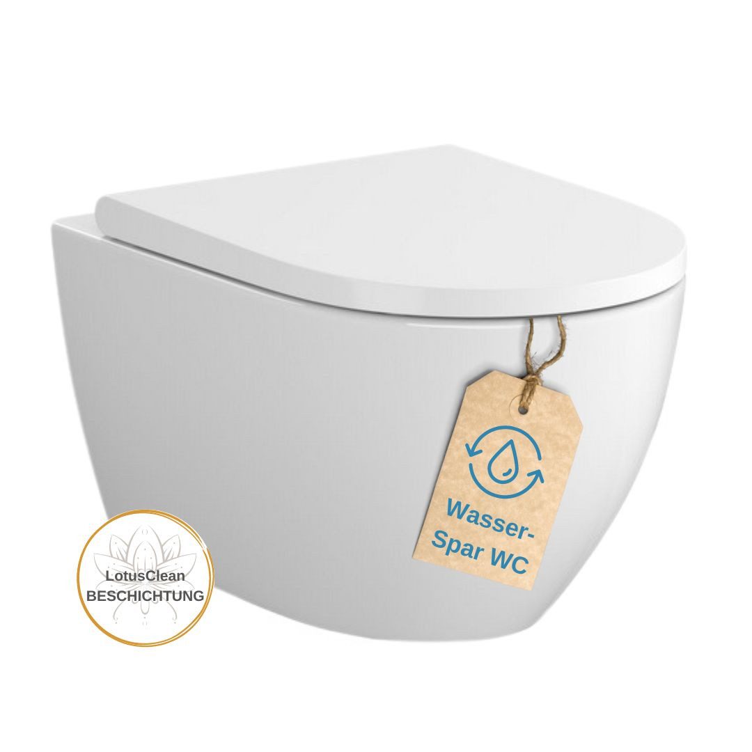 HGMBAD Tiefspül-WC Bartolo Wand-WC spülrandlos WC günstig online kaufen