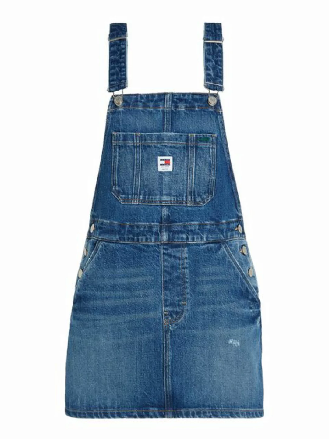 Tommy Jeans Latzkleid DUNGAREE DENIM DRESS CH6138 mit Tommy Jeans Flagge günstig online kaufen