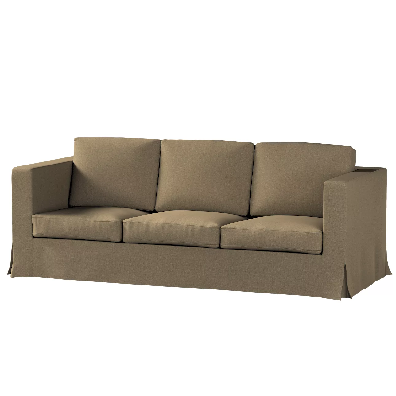 Bezug für Karlanda 3-Sitzer Sofa nicht ausklappbar, lang, grau-braun, Bezug günstig online kaufen