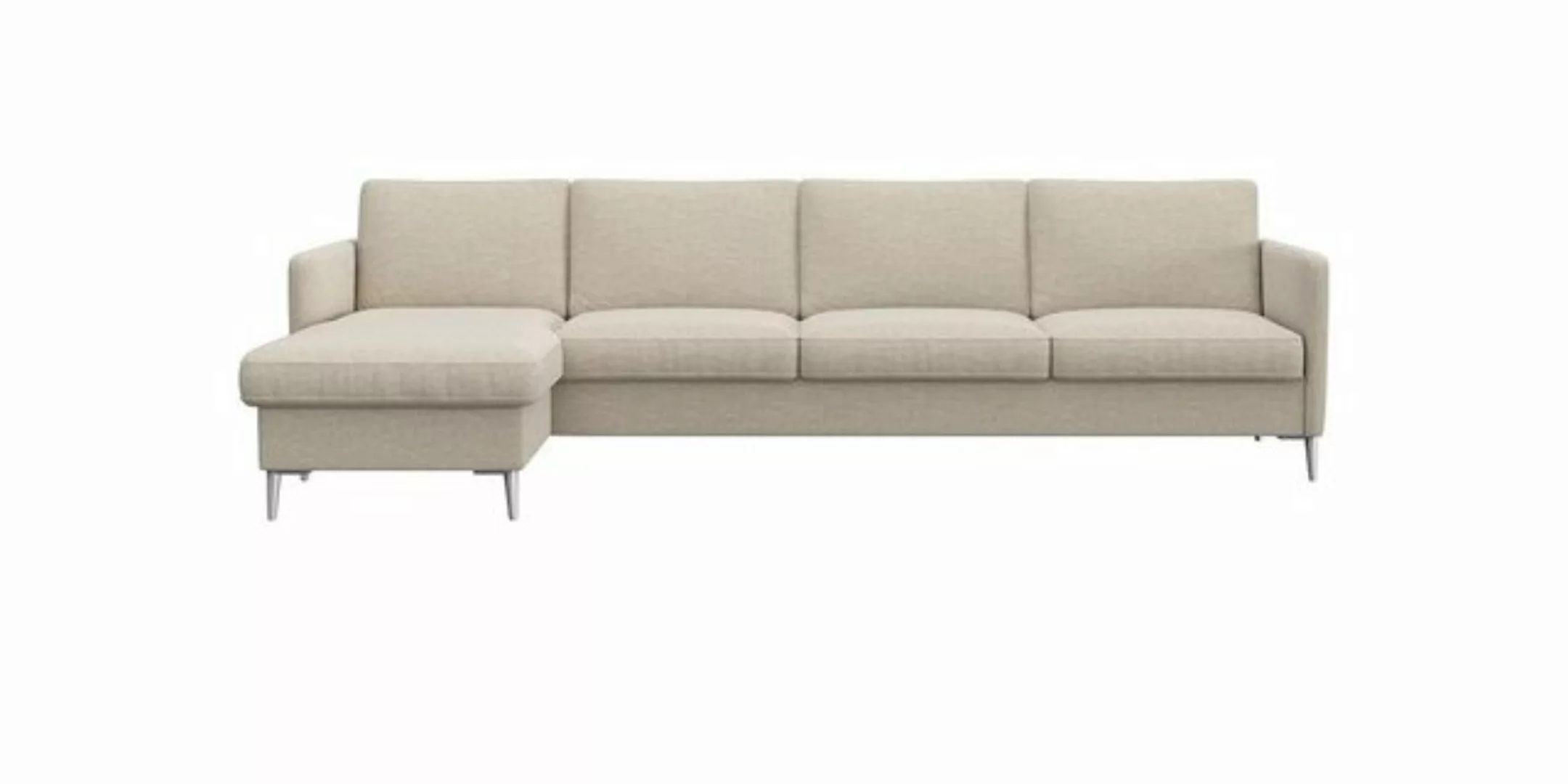 FLEXLUX Ecksofa Fiore, L-Form, schmale Armlehnen, Kaltschaum, Füße Alu günstig online kaufen