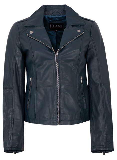 Jilani Lederjacke Smilla Jilani - Damen Lederjacke Lammnappa navy günstig online kaufen