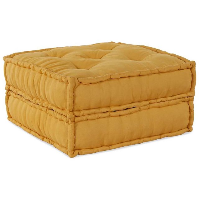 vidaXL Sofa Pouf Modular Sofa Gelb 70x70x36 cm Stoff günstig online kaufen