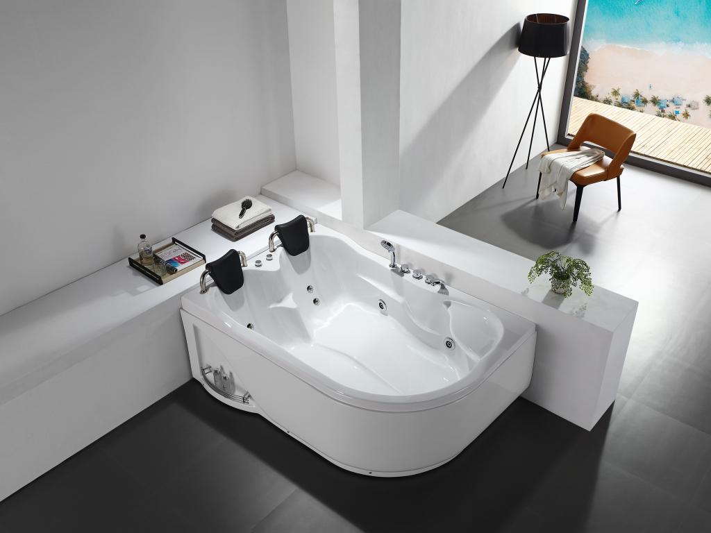 Whirlpool Badewanne - 2 Personen - 385 L - 181 x 121 x 65 cm - Ecke Links - günstig online kaufen