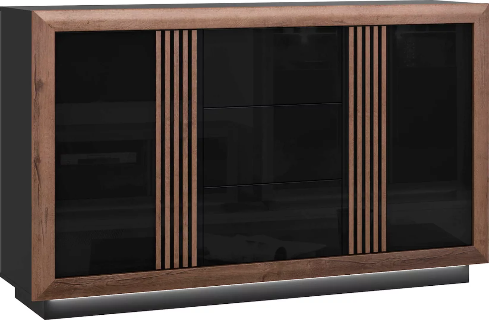 FORTE Sideboard "Savona", Breite 162 cm, inkl. Sockelbeleuchtung günstig online kaufen