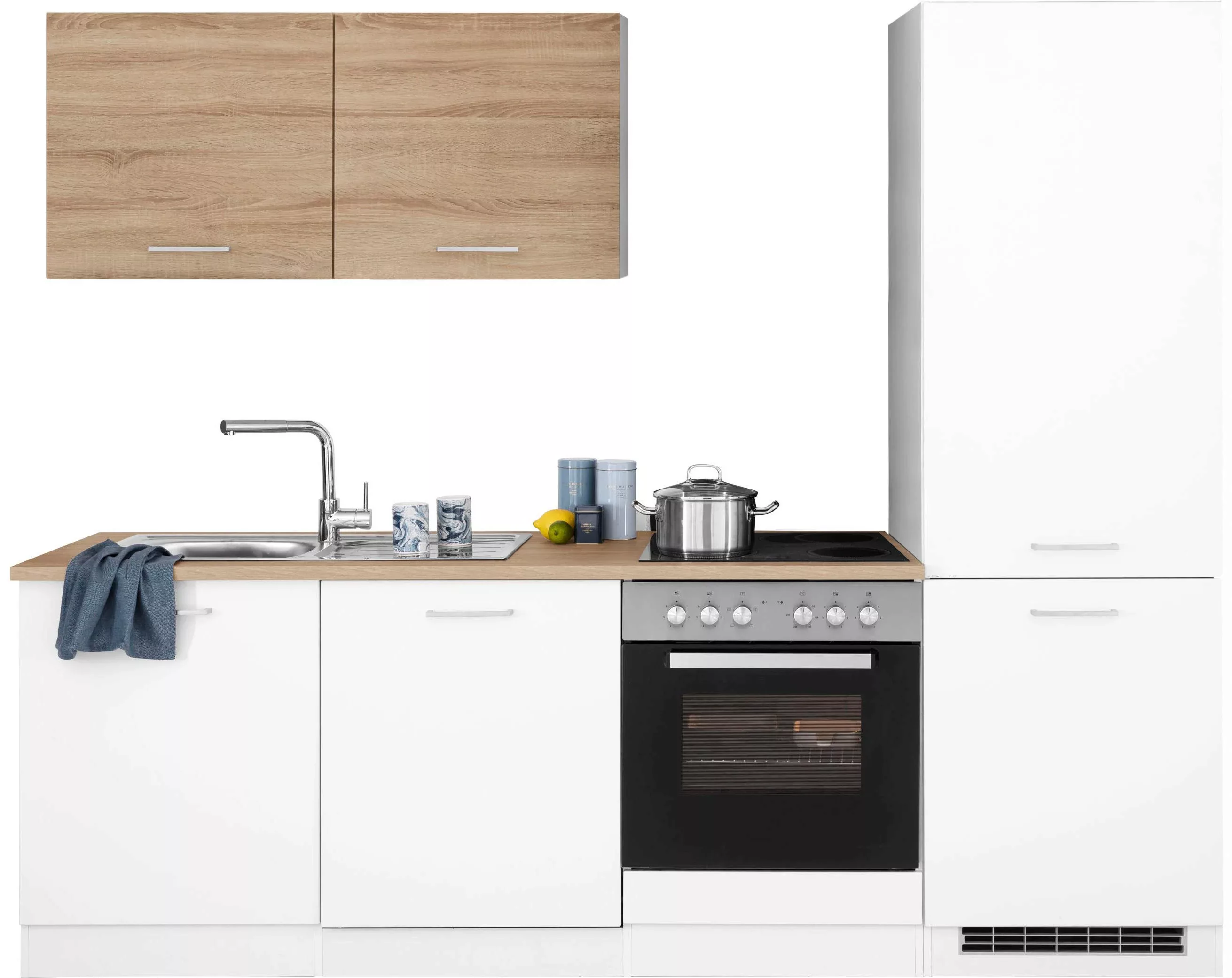 HELD MÖBEL Küchenzeile "Visby", ohne E-Geräte, Breite 240 cm für Kühl/Gefri günstig online kaufen