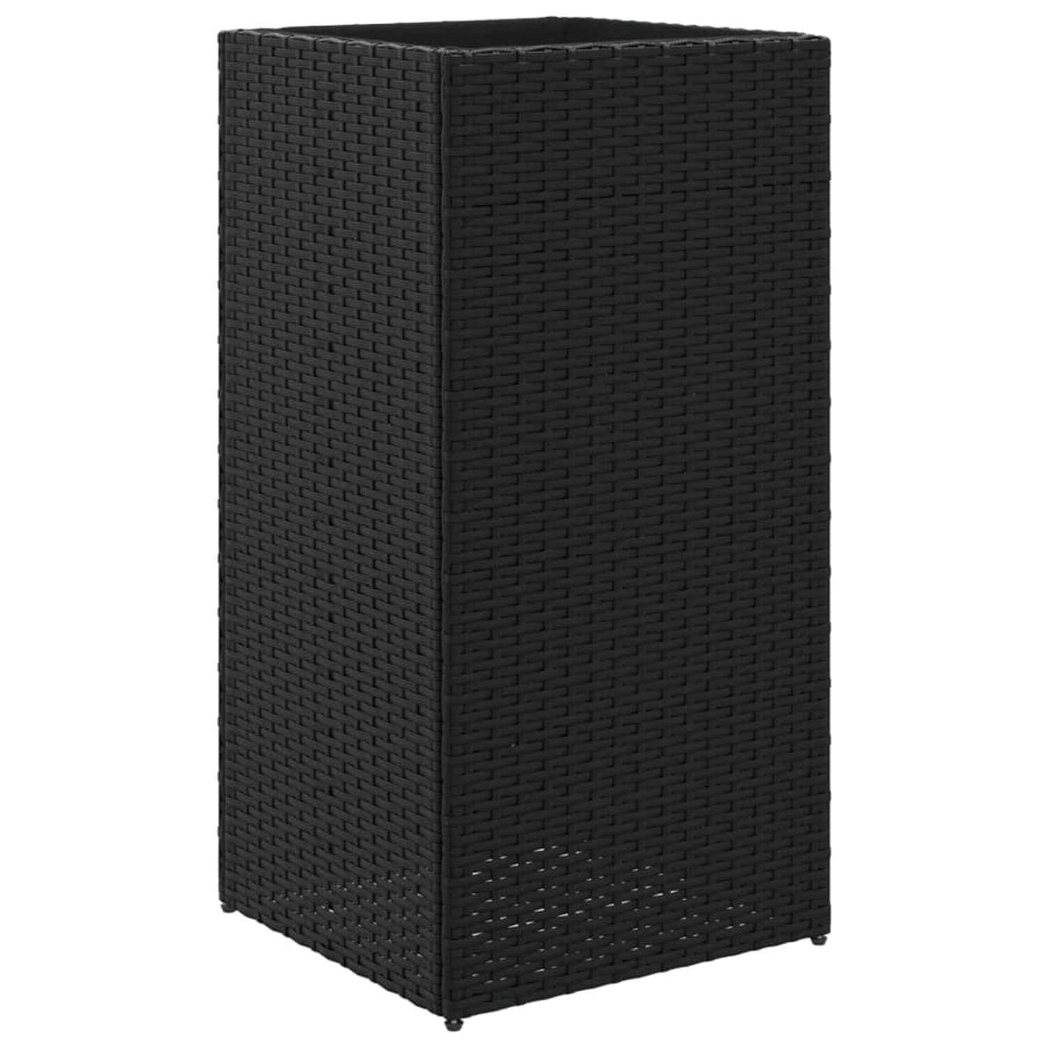 vidaXL Pflanzkübel Schwarz 40x40x80 cm Poly Rattan 2107777 günstig online kaufen