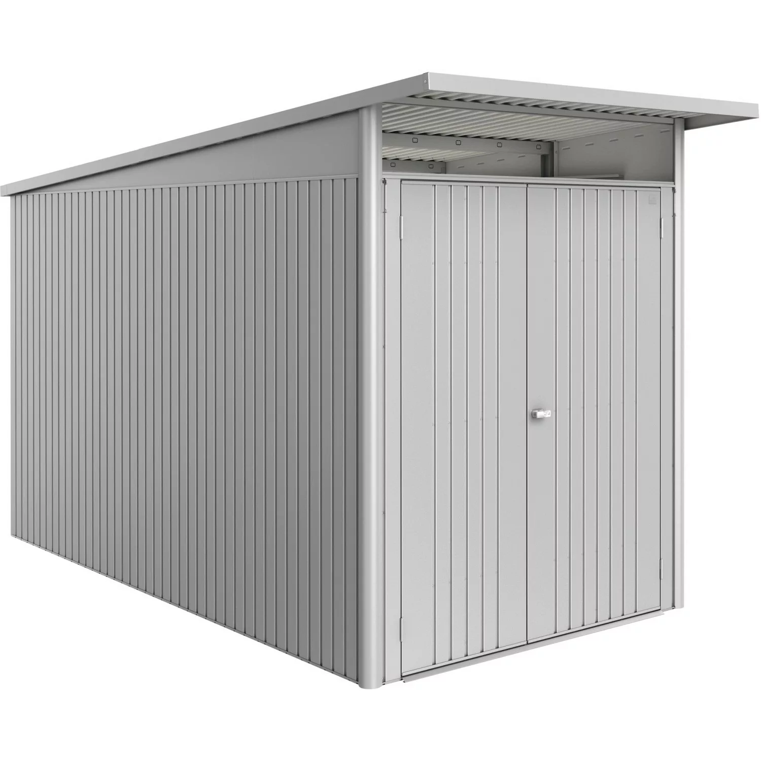 Biohort Metall-Gerätehaus AvantGarde ECO Gr. A4 silber-metallic Doppeltür günstig online kaufen