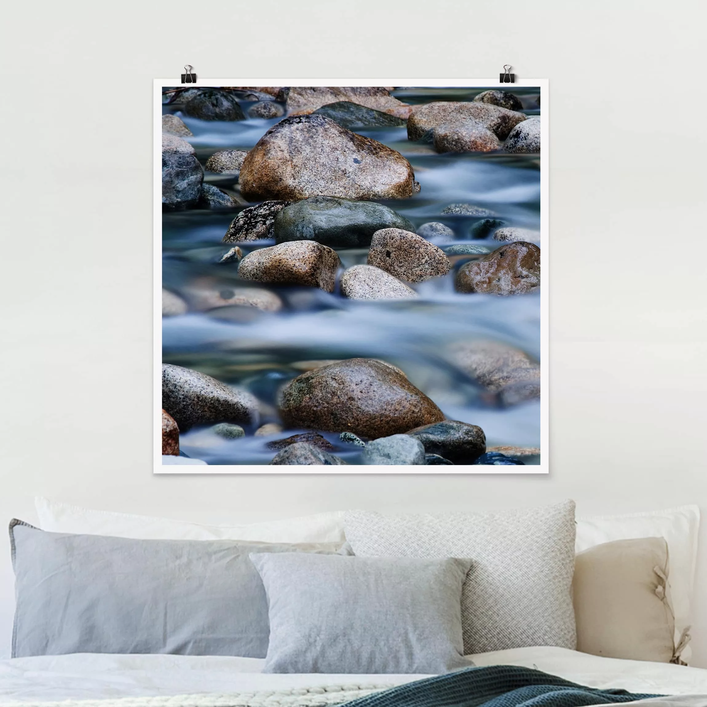 Poster Natur & Landschaft - Quadrat Fluss in Kanada günstig online kaufen