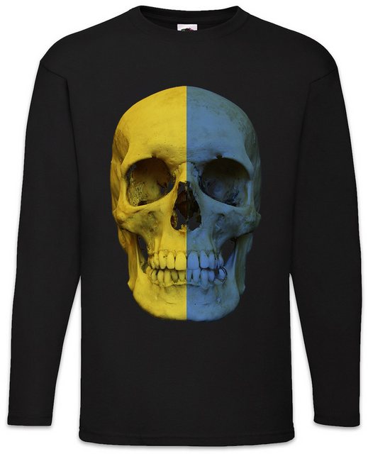 Urban Backwoods Langarmshirt Classic Ukraine Skull Flag Langarm T-Shirt Tot günstig online kaufen