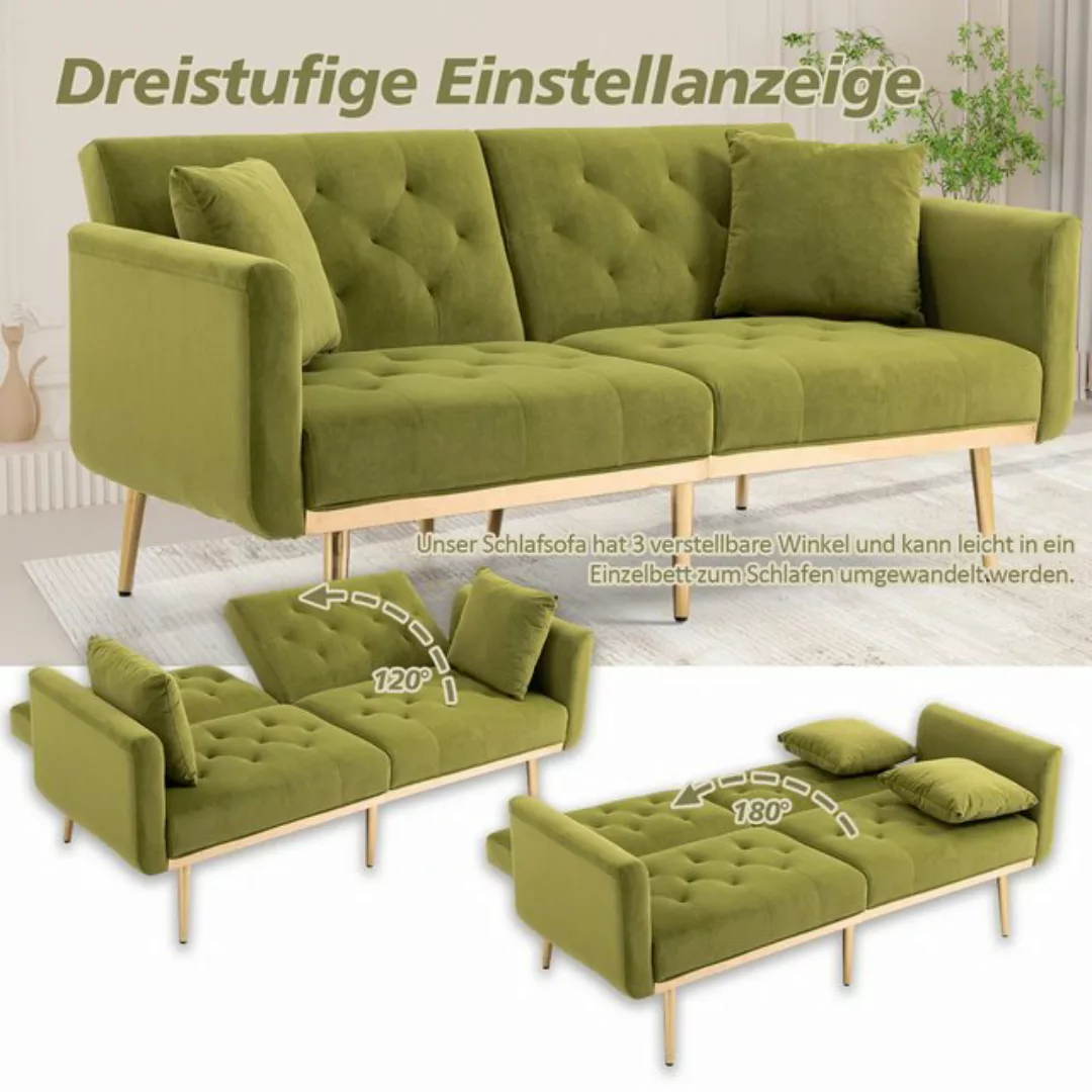 MODFU Sofa Akzentsofa, Loveseat-Sofa mit Metallfüßen Schlafsofa, 65.35*30.7 günstig online kaufen