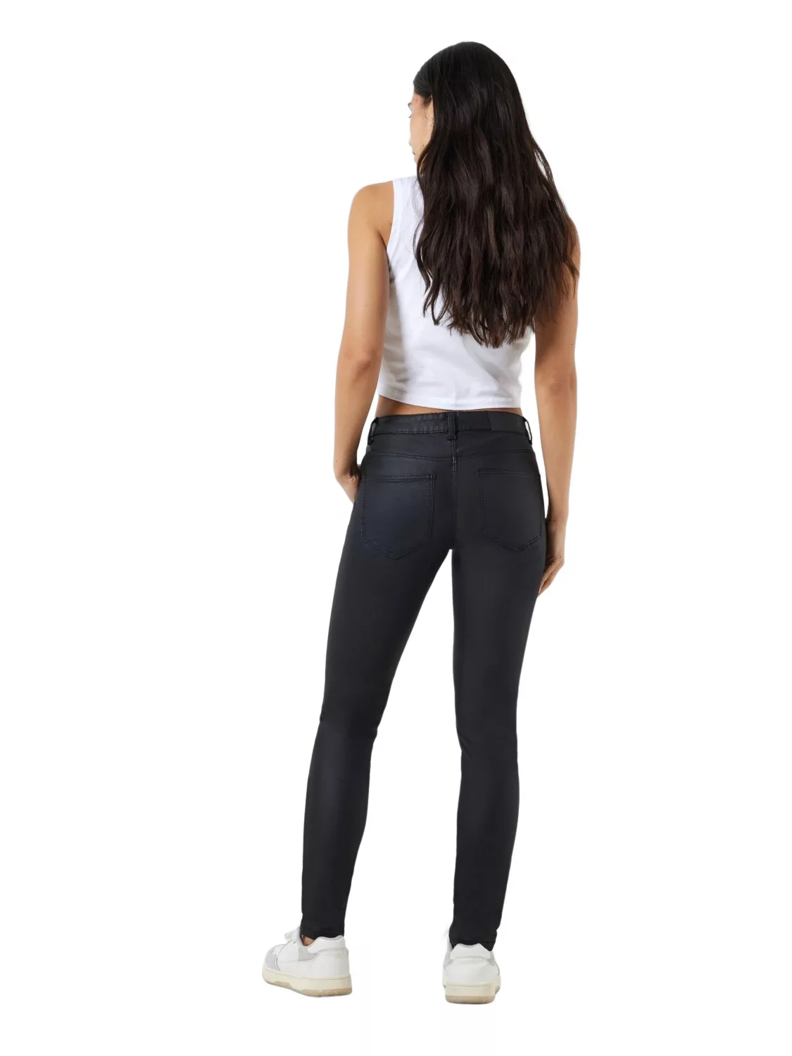 Noisy May Damen Jeans NMALLIE COATED Skinny Fit Schwarz - Black günstig online kaufen