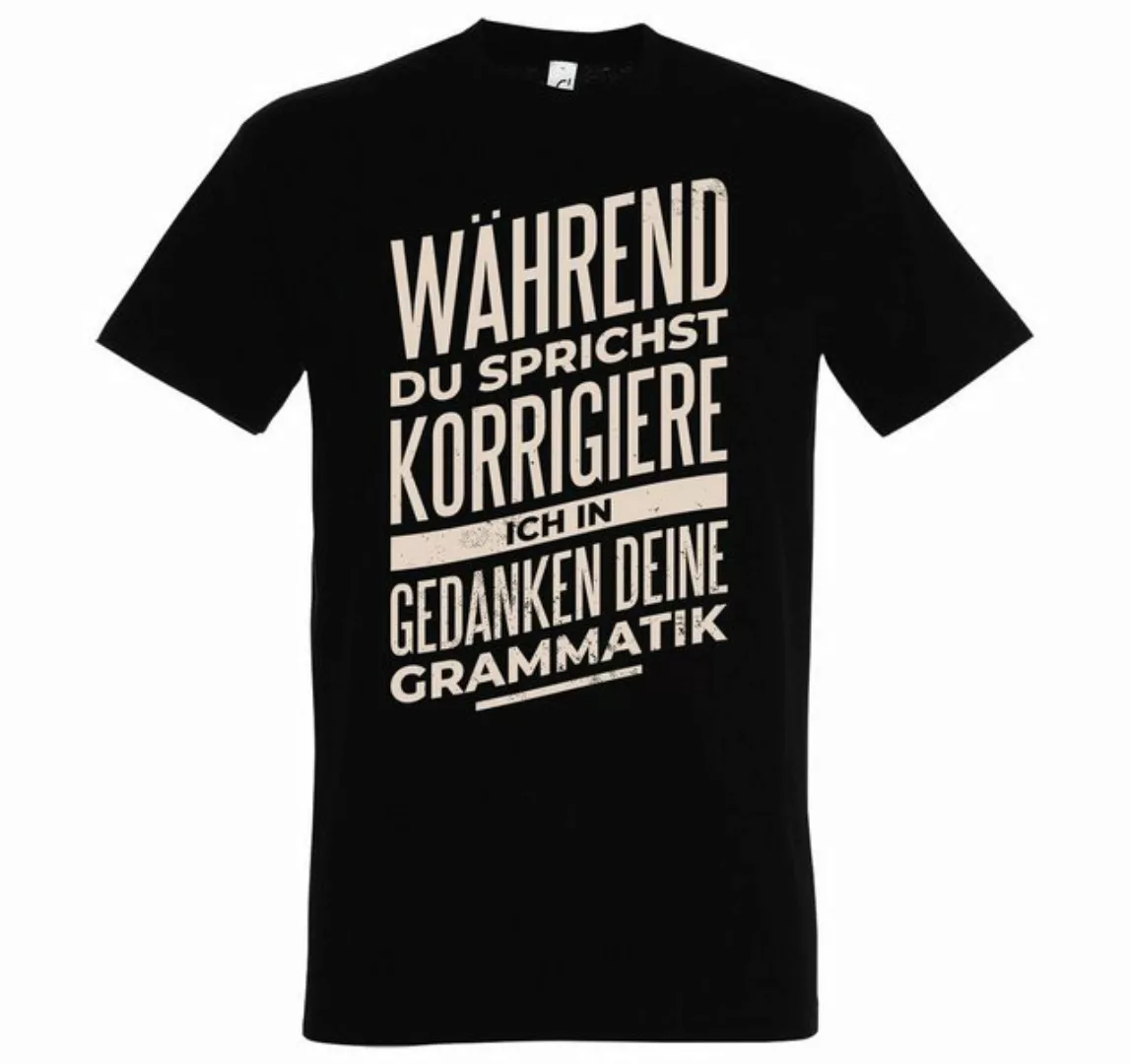 Youth Designz T-Shirt Ich Korrigiere Deine Grammatik Herren Shirt mit trend günstig online kaufen