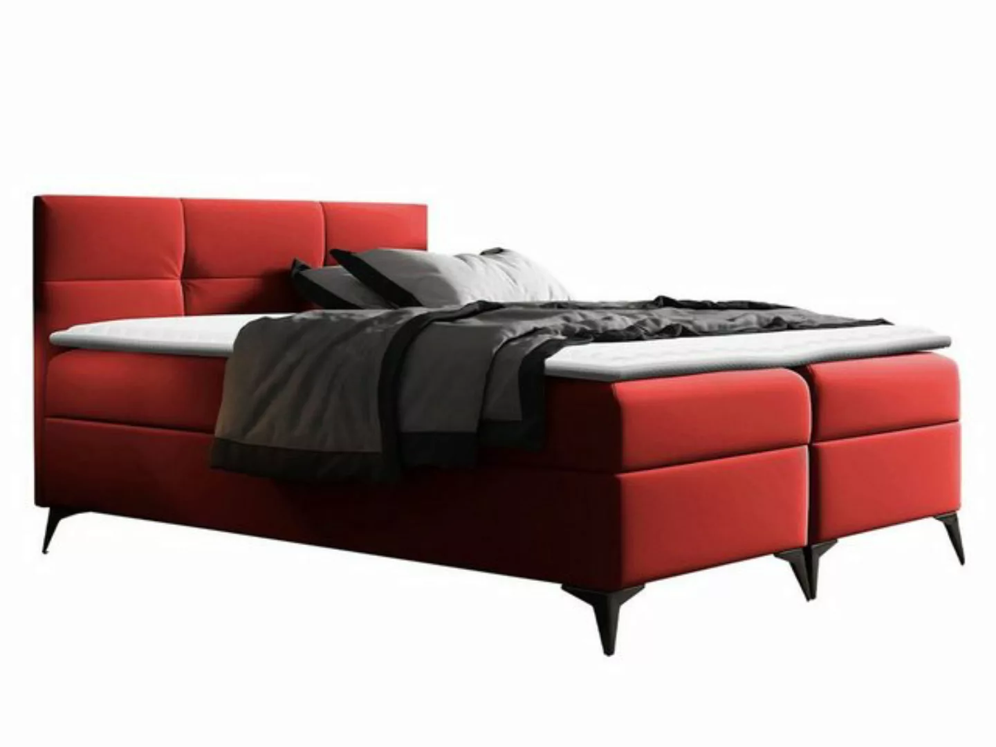 MIRJAN24 Boxspringbett Figaro (Kopfteil und Matratze + Topper), mit 2 Bettk günstig online kaufen